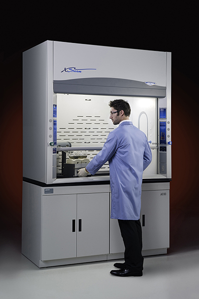 Protector Premier high efficiency fume hood in use